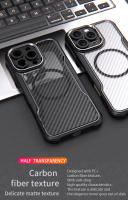 KEYSION-funda a prueba de golpes MagSafe para iPhone, 13, 12, 11 Pro Max, SE 2022, 2020, protección de cámara, textura de fibra de carbono - details 1