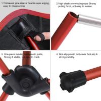 Silla de camping plegable ultraligera, sillas de exterior con bolsa de transporte para camping, jardín, pesca, playa, barbacoas - rojo - details 2
