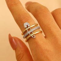 Anillo tricolor desmontable de moda para dama, regalo para dama, regalo de cumpleaños, regalo de Navidad - details 2
