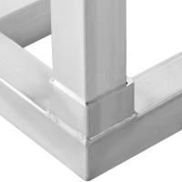 SucceBuy Estante de aluminio para estiba, estante de piso comercial para alimentos de 24" x 14", 8" fuera del piso, estante de almacenamiento de aluminio ajustable con capacidad de 1000 libras, para restaurantes, cocinas, garajes y vehículos - details 7