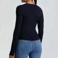 Camiseta de Yoga de Nylon Transpirable y Secado Rápido Top de Gimnasio para Mujeres con Estilo Delgado y Adelgazante Ideal para Primavera/Verano - details 8