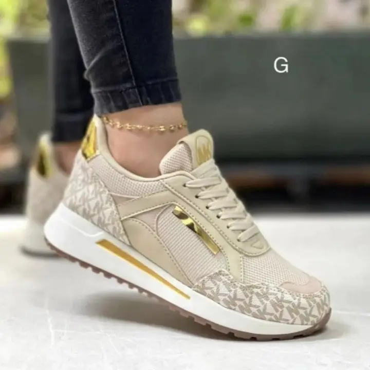 Zapatillas de deporte ligeras para mujer, zapatos informales con tacón de pendiente grande, a la moda, para exteriores - 1