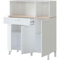 Alacena de Cocina Mueble Auxiliar de 3 Puertas y 1 Cajón Acabado en Blanco Artik y Roble Canadian - details 4