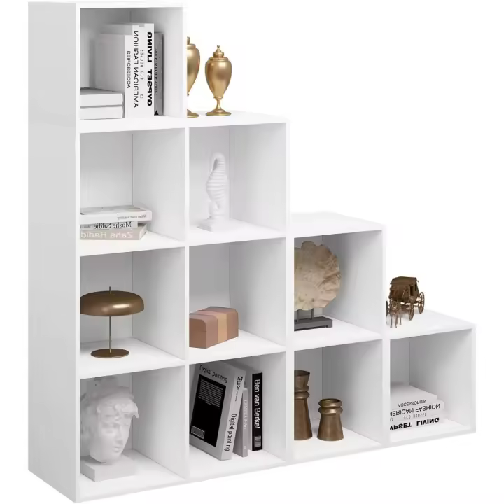 Libreria Blanca para Salón, Dormitorio y Oficina, Organizador para Juguetes - 1
