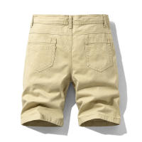 Novedad de verano, pantalones cortos Cargo 100% de algodón para hombre, moda de Color sólido, múltiples bolsillos, pantalones cortos holgados informales de marca para hombre - details 7