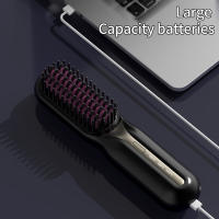 Peine alisador de iones negativos, cepillo alisador para el cuidado del cabello, alisado y acondicionador, antiquemaduras, recargable por USB, plancha plana - details 4