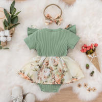 Vestido Floral para gatear para niñas, Body de algodón Súper suave, ropa de bebé para clima caliente, ropa diaria - details 1