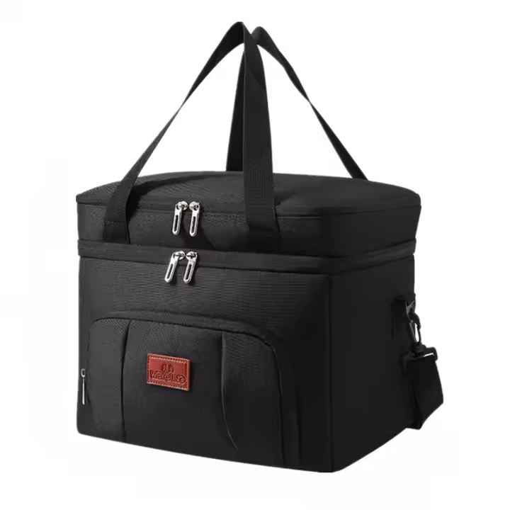 Bolsa Bento de doble capa grande Aislante térmico portátil para Picnic - 1