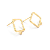 Pendientes de Stud de Metal de Alta Calidad Diseño de Círculo Redondo Irregular Ovalado - details 27