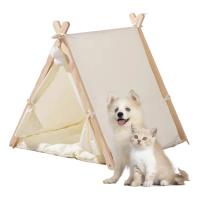 Cama de madera para perros y gatos, tienda de campaña de diseño Simple, prevención de mosquitos, casa de dormir para mascotas, producto para interiores, verano e invierno - details 2