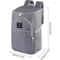 Mochipa Térmica aislada, mochila de aldía de gran capacidad con refrigerador, mochipa impermeable aislada a prueba de fugas, color Gris - details 1