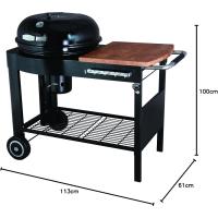Acero/Madera, Mesas Plegables, con Ruedas, Estantería Inferior, Negro - details 18