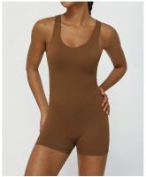 Traje de Yoga de Color sólido para mujer, traje deportivo sin costuras con espalda alta y realce de cadera, ropa deportiva transpirable de secado rápido para exteriores - details 6