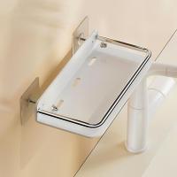Estante de almacenamiento para baño sin perforaciones, estante cuadrado para champú montado en la pared, colgador de pared flotante sin taladro para almacenamiento de maquillaje - details 7