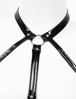 Sujetador Sexy de copas abiertas para mujer, sujetador con pezones expuestos, aspecto húmedo, charol, cuello Halter, Top con espalda al aire, lencería erótica, ropa de dormir - details 3