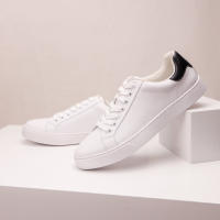 Zapatos blancos retro con punta negra para hombre, zapatillas versátiles - details 1