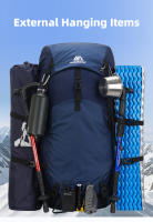 Mochila de escalada para acampar con cubierta para lluvia, gran capacidad, deportes al aire libre, senderismo, montañismo, paquete de hidratación - details 4