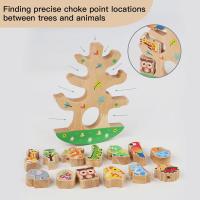Wooden Balance Tree, Montessori Educational Toys for 3+ Years Old Stacking Blocks Develops Fine Motor Skills&Cognitive Abilities - details 2