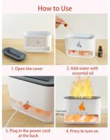 Nuevo Humidificador Chimenea Sal Cristalina Roca de Fuego 7 Colores Llama Luz Aroma Volcán Humidificador de Aire Difusor de Aceite Esencial para el Hogar - details 7