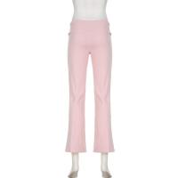 Pantalones de punto de pierna ancha a rayas con cintura elástica para mujer, novedad en la moda 2025 - details 25