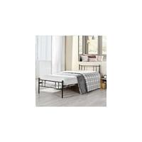 Marco de cama doble de metal, estructura de cama matrimonial para adultos y adolescentes, para colchón de 140x190 cm negro - details 13