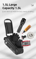WEST BIKING-bolsa impermeable para bicicleta, bolsa para tubo frontal, soporte para teléfono móvil con pantalla táctil, accesorios para ciclismo de montaña y carretera - details 6