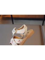 Sandalias de estilo bordado para niñas, zapatos de playa con punta abierta, informales, versátiles, planos de princesa con lazo, Verano - details 15