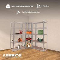Juego de 3 estanterías para cargas pesadas |   Combinación de estanterías esquineras |   Capacidad de carga de hasta 875 kg |   Montaje mediante sistema de enchufe |   Construcción robusta - details 11