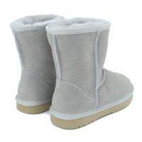 Botas de nieve básicas clásicas de Australia para mujer, zapatos de goma antideslizantes cálidos de invierno con forro de lana de cuero genuino a media pantorrilla - details 2
