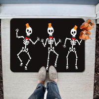 Felpudo de Halloween,alfombrillas antideslizantes de entrada, resistentes al desgaste y a la suciedad,Decoración temática de calav - details 5