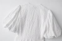 Mini vestido de verano para mujer 2025 estilo elegante con bordado cuello en V manga corta decoración floral casual para fiesta en la playa. - details 9