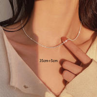 Collar Brillante de Plata Cadena Choker de Clavícula a la Moda Accesorios de Boda Coreana para Mujeres - details 1