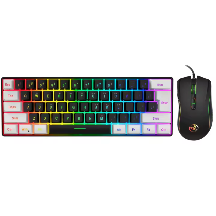 Nuevo teclado de 61 teclas ratón de juego RGB para jugadores de pubg - 1