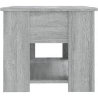 Mesa de centro, mesa auxiliar, consola lateral, salón, sofá, sala de estar, cafetería, muebles, mobiliario, madera contrachapada blanca, 79x49x41 cm - details 29