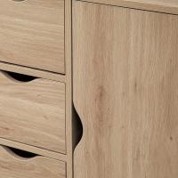 Armario de Salón Auxiliar con 4 Cajones Puerta, Estante Interior, Mueble de Almacenamiento Multiusos para Baño, Dormitorio, Comedor 54x29x83 cm - details 8