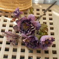Ramo de flores de peonía artificiales de tacto Real, simulación de peonía hecha a mano de lujo, flores falsas realistas y elegantes, decoración del banquete de boda - details 10