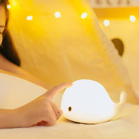 Luz Nocturna recargable por USB para niños, Animal de silicona suave, dibujos animados, Ribbot, perro Panda, ballena, Delfín, regalo para niños - details 4