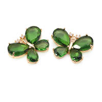 Colgantes de Mariposa de Vidrio de Zirconia de Brasso Dorado 18K Collar Aretes de Alta Calidad Accesorios de Joyería DIY - details 24