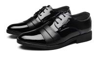 Türkiye erkek deri ayakkabI estilo hecho a mano clásico vestido de cuero negro zapatos Oxford para hombres - details 13