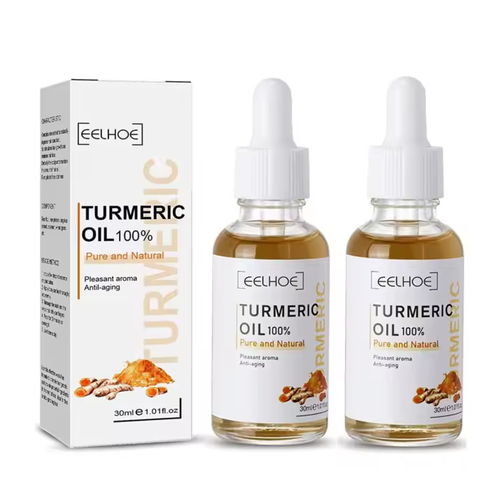 Paquete de 2 aceites de suero corrector de manchas, suero reparador hidratante para el cuidado de la piel brillante natural, aceite de cúrcuma para manchas oscuras en la cara (30 ml) - 1