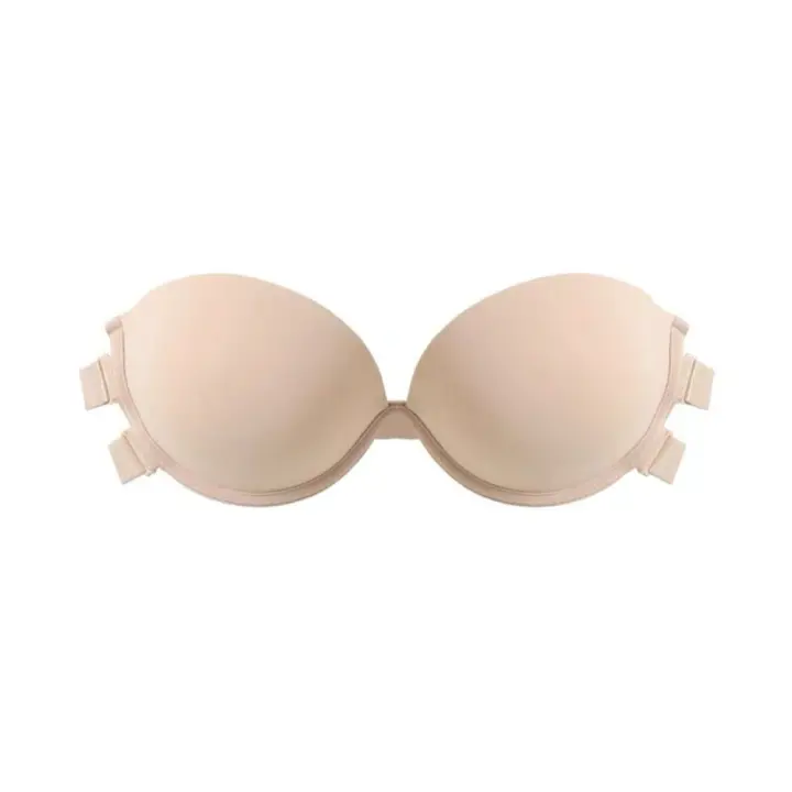 Sujetador fino y ancho sin tirantes para mujer, correa de hombro extraíble recogida en la parte superior, sujetador de boda, lencería, ropa interior, sujetador Invisible de verano - 1