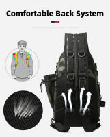 Mochila táctica militar Molle para hombre, bolso multifunción para acampar, escalar, viajar, un solo hombro - details 7