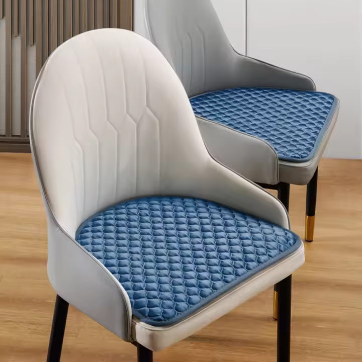 Cojín curvo para silla de comedor, cojín suave antideslizante para invierno para estudiantes, cojín semicircular grueso antisuciedad para silla de estudiante, 44x41cm - 1