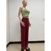 Moda femenina New -End Color sólido Pierna ancha con lentejuelas drapeadas Pantalones casuales para mujer - details 83