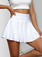 Faldas plisadas de tenis de cintura alta de Color sólido para mujer, falda corta deportiva de secado rápido con bolsillo interior para correr - details 2