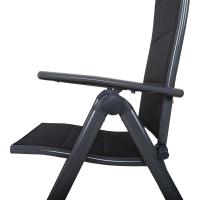 Silla plegable de aluminio Korfu, 67 x 59 x 113 cm, Carbón - details 17