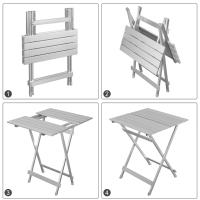 Mesa plegable de aluminio para acampar, mesa auxiliar para balcón, escritorio ultraligero, mesa de picnic plegable - details 11