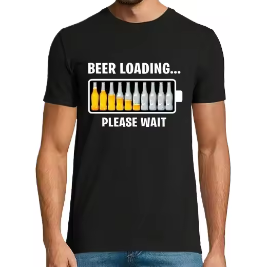 Beer Loading Cargador Cervezas Regalo Humor Alcohol En Inglés Camisetas CERVEZA,Pack Regalo Camiseta Personalizada - 1