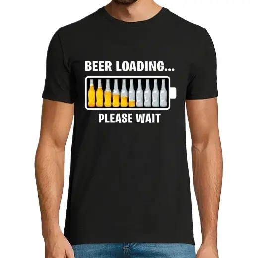 Beer Loading Cargador Cervezas Regalo Humor Alcohol En Inglés Camisetas CERVEZA,Pack Regalo Camiseta Personalizada - 1