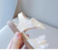 Sandalias de verano para niñas, zapatos de playa para niños con perlas y diseño de princesa, puntera abierta, suaves, antideslizantes, 2025 - details 13